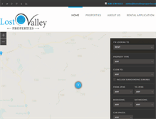 Tablet Screenshot of lostvalleyproperties.com